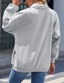 img 1 attached to Warm And Stylish Women'S Fleece Pullover With Polo Collar, Long Sleeves, And Convenient Pockets