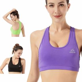 img 4 attached to Women'S Sports Bras With Removable Padding For Yoga, Running, Fitness, And Workouts By USHARESPORTS