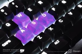 img 1 attached to Enhanced Pro Rubber Keycap Set for 2022 by Foamy Lizard - Backlit Cherry MX Compatible OEM Profile Double Shot Shine-Through Keys with Key Puller (V3 Cotton Candy - Set of 22)