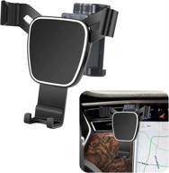 📱 lunqin car phone holder for tesla model x and model s - easy navigation and interior decoration mount logo