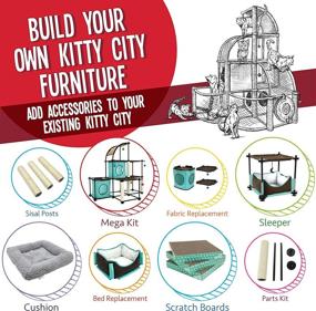 img 2 attached to Kitty City Mega Kit Indoor Cat Furniture with Claw-able Corrugate Cat Scratcher