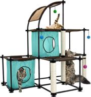 kitty city mega kit indoor cat furniture with claw-able corrugate cat scratcher logo