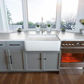 img 1 attached to Kichae 36-Inch Reversible White Farmhouse Sink With Accessories - Perfect Addition To Any Classic Kitchen!