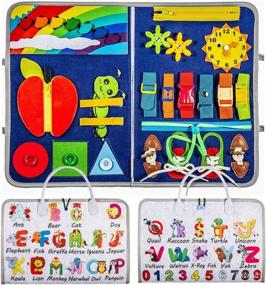 img 4 attached to 🔑 Ultimate Montessori Busy Board: 25-in-1 Travel Toys for Toddlers – Unisex Sensory Board Gift for Basic Fine Motor Skill Development in Boys and Girls