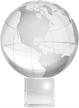 3-inch diameter amlong crystal globe on stunning crystal stand with gift box - height 4.75 inches logo