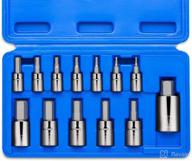 🔧 neiko 10075a hex bit socket set - high-quality 13 piece sae set, 5/64" to 9/16" sizes, 1/4", 3/8", and 1/2" drive, made from s2 and cr-v steel логотип