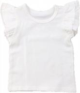ruffle t-shirt blouse for baby girls - basic plain top for casual wear logo