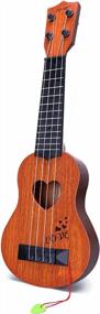 img 4 attached to Brown Classical Ukulele Guitar Musical Instrument For Kids - YEZI Toy