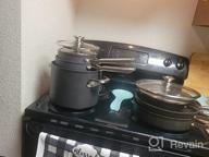 img 1 attached to Ninja C38000 Foodi NeverStick 8-Piece Cookware Set | Hard-Anodized, Nonstick & Oven Safe To 500°F | Slate Grey review by Zachary Cha