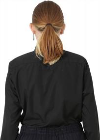 img 1 attached to Women'S Black Traditional Clergy Shirt - GraduatePro Long Sleeve Regular Fit