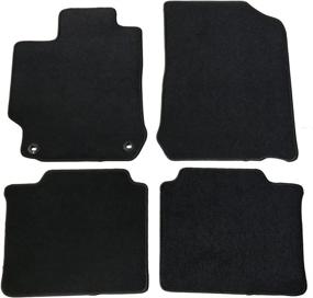 img 4 attached to 🚗 Black Nylon Front Rear Floor Mats for 2012-2017 Toyota Camry Interior - Protective Carpets 4PC Set by IKON MOTORSPORTS (2013-2016 Compatible)