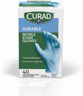 curad nitrile exam gloves – powder-free, one size fits most, 40ct logo