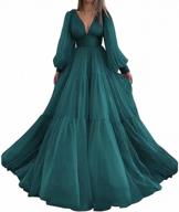 elevate your evening style with sumnus puffy sleeve prom dresses for women logo