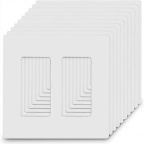 img 4 attached to 10 Pack ABBOTECH 2-Gang Screwless Decorator Wall Plates - Child Safe, Unbreakable Polycarbonate Thermoplastic, UL Listed.