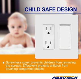 img 1 attached to 10 Pack ABBOTECH 2-Gang Screwless Decorator Wall Plates - Child Safe, Unbreakable Polycarbonate Thermoplastic, UL Listed.