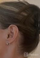 img 1 attached to Sterling Silver Hypoallergenic Girls' Jewelry: Cartilage Sleeper Earrings review by Brono Parks