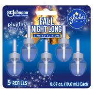 🍂 glade plugins refills air freshener, scented & essential oils for home and bathroom, fall night long, 0.67 fl oz, pack of 5" --> "glade plugins refills air freshener, scented essential oils, home & bathroom, fall night long fragrance, 0.67 fl oz, pack of 5 logo