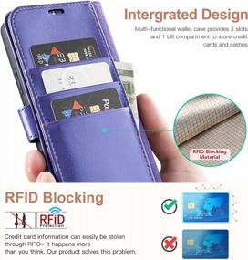 img 2 attached to Secure & Stylish Wallet Phone Case For Galaxy S22 5G - OCASE PU Leather Flip Folio Cover With RFID Blocking And Kickstand - Shockproof TPU Inner Shell - Purple