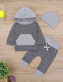 img 2 attached to Adorable Fall/Winter Outfits For Toddler Boys And Girls: Mama'S Boy/Daddy'S Girl Romper Hoodie Sweatshirt With Camouflage Pants