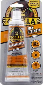 img 3 attached to 2-Pack Gorilla Max Strength Clear Construction Adhesive: 2.5 Oz Squeeze Tubes For Strong, Crystal-Clear Bonds