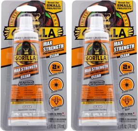 img 4 attached to 2-Pack Gorilla Max Strength Clear Construction Adhesive: 2.5 Oz Squeeze Tubes For Strong, Crystal-Clear Bonds