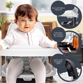 img 3 attached to 👶 Kindersense® - Portable High Chair - Compact & Foldable Booster Seat for Dining & Feeding - Secure and Durable Baby Chair - Washable Cushion & Oversized Tray - Ideal for Babies & Toddlers