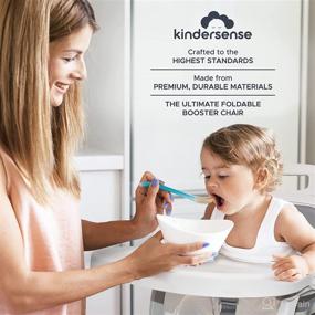 img 1 attached to 👶 Kindersense® - Portable High Chair - Compact & Foldable Booster Seat for Dining & Feeding - Secure and Durable Baby Chair - Washable Cushion & Oversized Tray - Ideal for Babies & Toddlers
