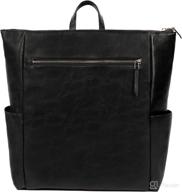 🎒 minimal diaper bag backpack: freshly picked onyx black - sleek and stylish! logo