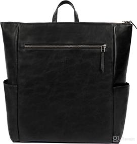 img 4 attached to 🎒 Minimal Diaper Bag Backpack: Freshly Picked Onyx Black - Sleek and Stylish!