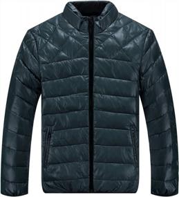 img 2 attached to Men'S White Duck Down Puffer Jacket By Fashciaga - Stay Warm And Stylish!