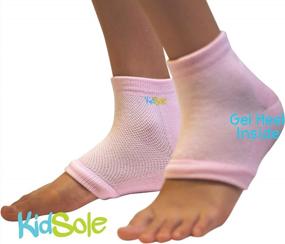 img 2 attached to KidSole RX Gel Sports Sock For Kids With Heel Sensitivity, Severs Disease, And Plantar Fasciitis In US Kid'S Sizes 2-7 (Pink) - Enhanced SEO
