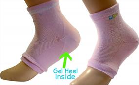 img 3 attached to KidSole RX Gel Sports Sock For Kids With Heel Sensitivity, Severs Disease, And Plantar Fasciitis In US Kid'S Sizes 2-7 (Pink) - Enhanced SEO