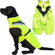 🐶 lautus pets dog rain coat - waterproof, reflective, harness hole (size s, bright yellow) logo