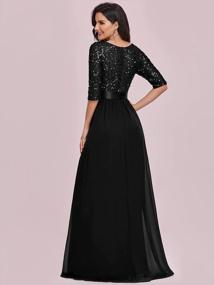 img 3 attached to Shine Bright All Night: Ever-Pretty'S Sequin Maxi Dress For Women