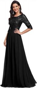 img 4 attached to Shine Bright All Night: Ever-Pretty'S Sequin Maxi Dress For Women