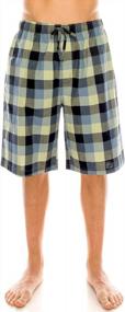 img 3 attached to Soft And Cozy Plaid Check Lounge Pants For Men - TINFL'S 100% Cotton Pajama Bottoms With Pockets, Perfect For Sleep And Lounging