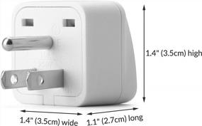 img 2 attached to Universal Travel Adapter: Convert EU/UK/AU/In/CN/JP/Asia/Italy/Brazil To USA Type B With Unidapt Grounded Wall Plug And Power Outlet Charger