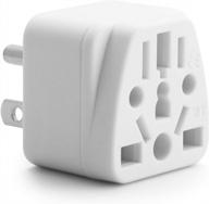 universal travel adapter: convert eu/uk/au/in/cn/jp/asia/italy/brazil to usa type b with unidapt grounded wall plug and power outlet charger logo