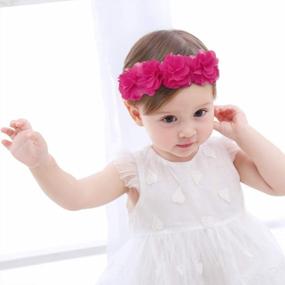 img 2 attached to Newborn Floral Headbands With Flower Crowns For 4-24 Month Babies - Perfect For Birthdays