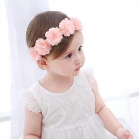 img 1 attached to Newborn Floral Headbands With Flower Crowns For 4-24 Month Babies - Perfect For Birthdays