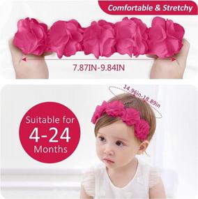 img 3 attached to Newborn Floral Headbands With Flower Crowns For 4-24 Month Babies - Perfect For Birthdays