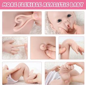 img 2 attached to Realistic IVITA 18-Inch Silicone Baby Boy Doll - Soft Full Body Reborn Newborn Toy