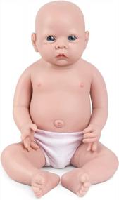 img 4 attached to Realistic IVITA 18-Inch Silicone Baby Boy Doll - Soft Full Body Reborn Newborn Toy