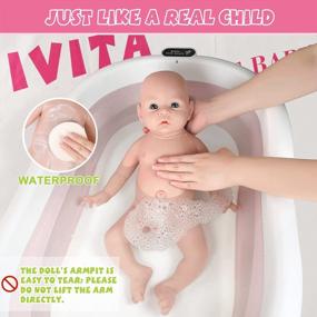 img 1 attached to Realistic IVITA 18-Inch Silicone Baby Boy Doll - Soft Full Body Reborn Newborn Toy