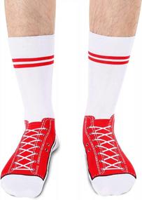 img 2 attached to Оригинальные мужские носки для гольфа, боулинга, рыбалки и многого другого — идеальный подарок папе, любителю кроссовок и бейсбола