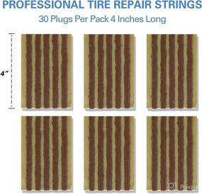 img 3 attached to 🔧 CKAuto 30pcs 4" Brown Tire Repair Strings: Efficient Automotive Tool for Tubeless Off-Road Tires, Car, Bike, ATV, UTV, Wheelbarrow, Mower