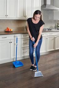 img 1 attached to 🧹 Efficient Stand-Up Broom and Dustpan Set, 35 Inch Height, for Convenient Use at Home, Kitchen, Office, Lobby, and Outdoors