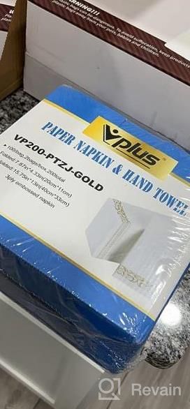 img 1 attached to 400 Pack Vplus Gold Paper Napkins Disposable Guest Towels 3-Ply Soft Absorbent Party Wedding Kitchen Dinners Events Premium Quality review by Elizabeth Sautner