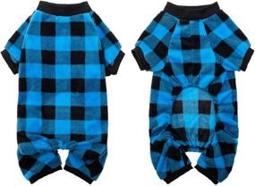 img 2 attached to 🐾 KOOLTAIL Plaid Dog Pajamas: Warm, Soft, and Stylish Winter Sweater for Small Dogs and Puppies