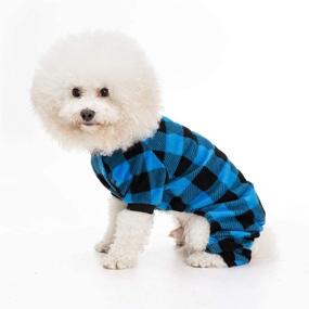 img 1 attached to 🐾 KOOLTAIL Plaid Dog Pajamas: Warm, Soft, and Stylish Winter Sweater for Small Dogs and Puppies